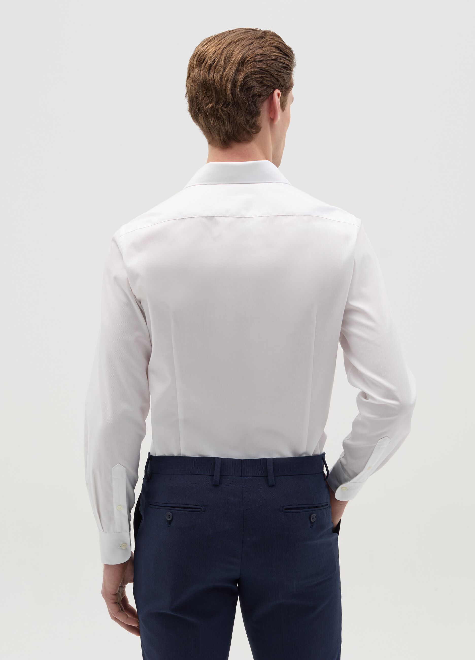Camicia slim fit in cotone easy iron