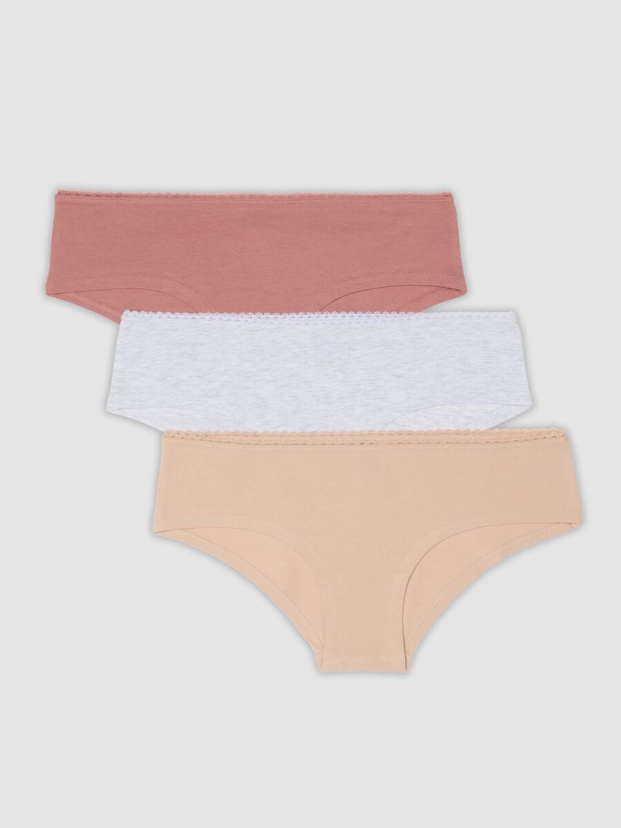 Tripack di slip multicolor in cotone organico elasticizzato_0