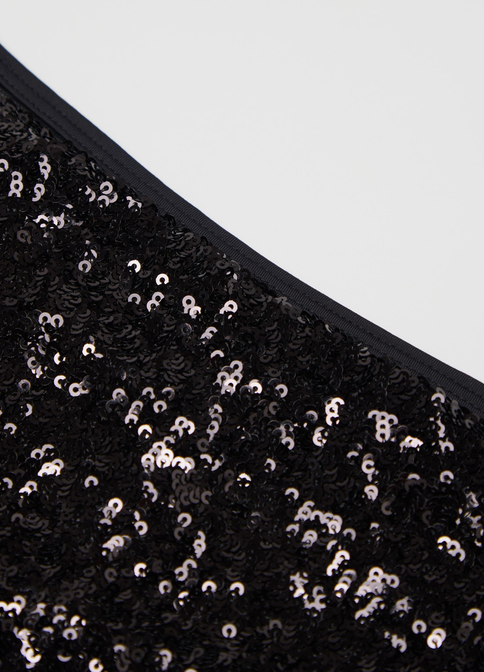 Women's briefs in black stretch fabric with sequins