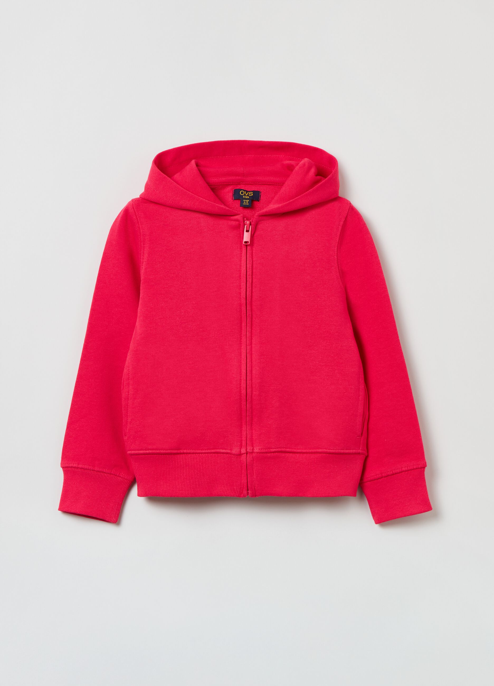 Full-zip in cotone con cappuccio_0
