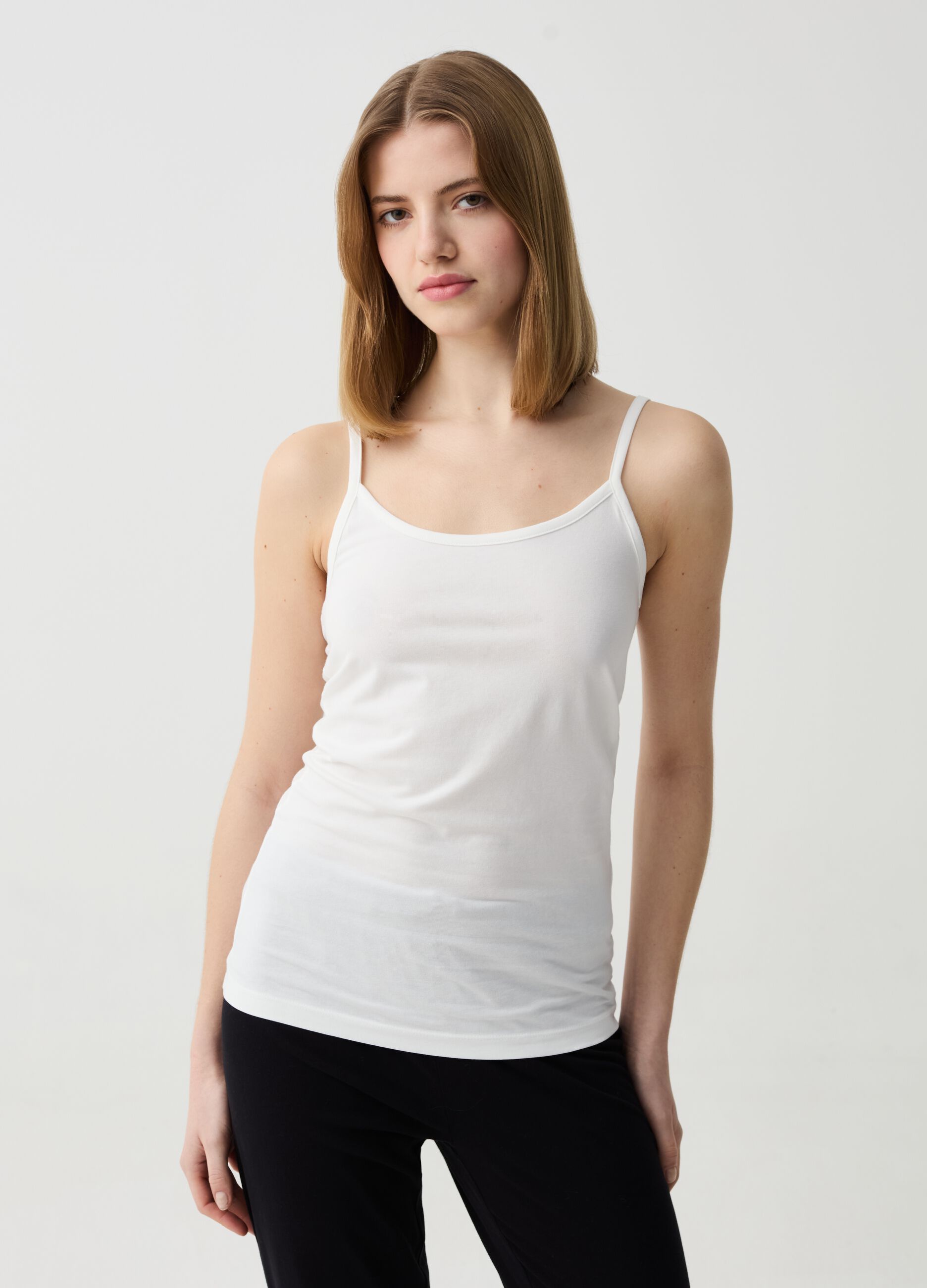 Two-pack stretch organic cotton vests