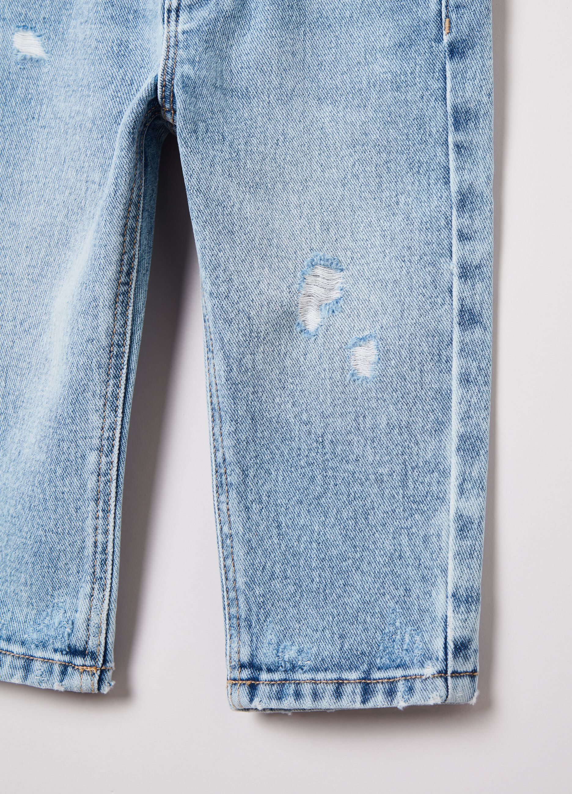 Jeans cinque tasche con abrasioni _2