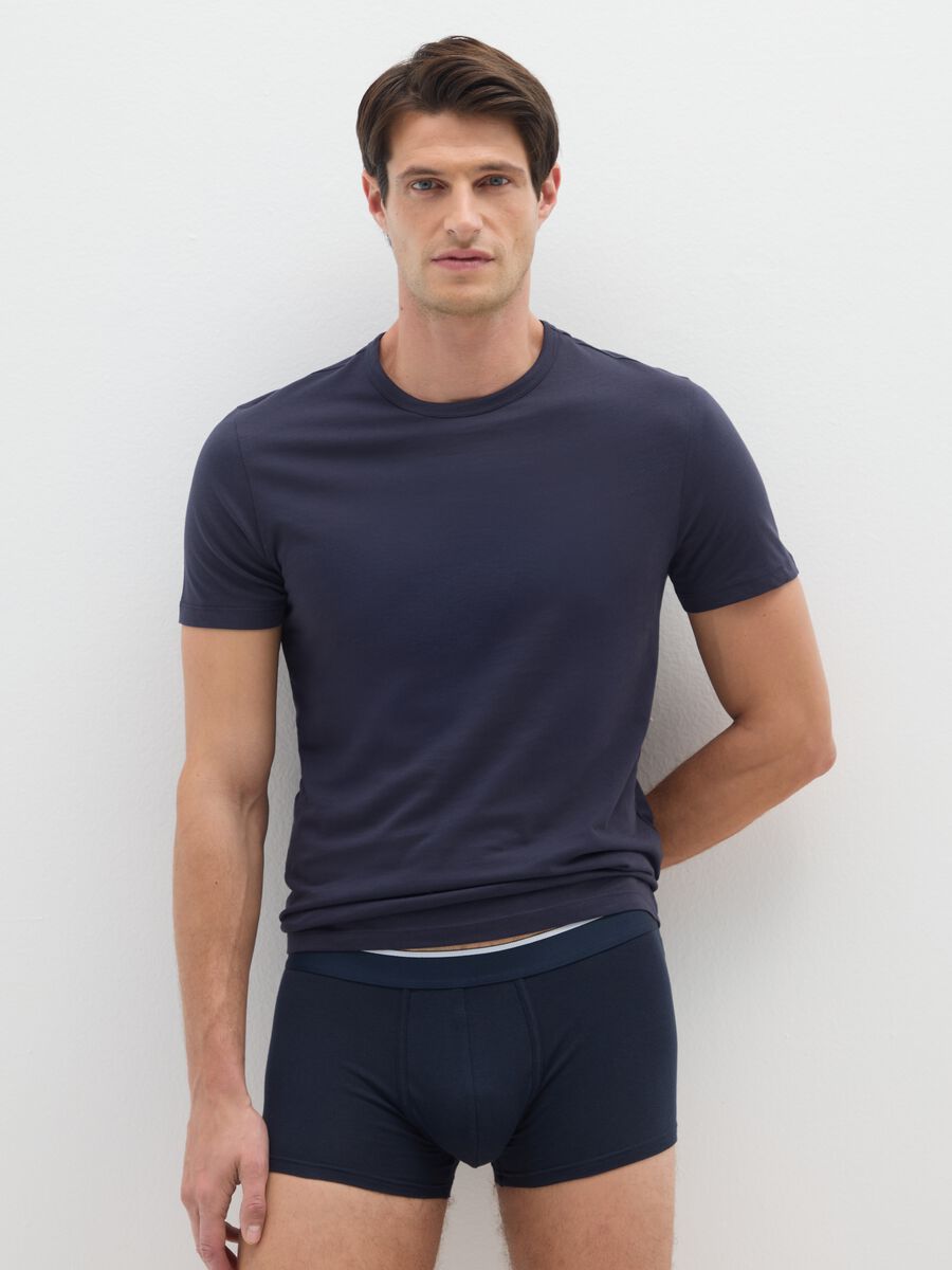 Tripack boxer in cotone elasticizzato multicolor regular fit_0