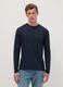 Regular Fit Long-Sleeve Stretch Cotton Blue T-shirt_0