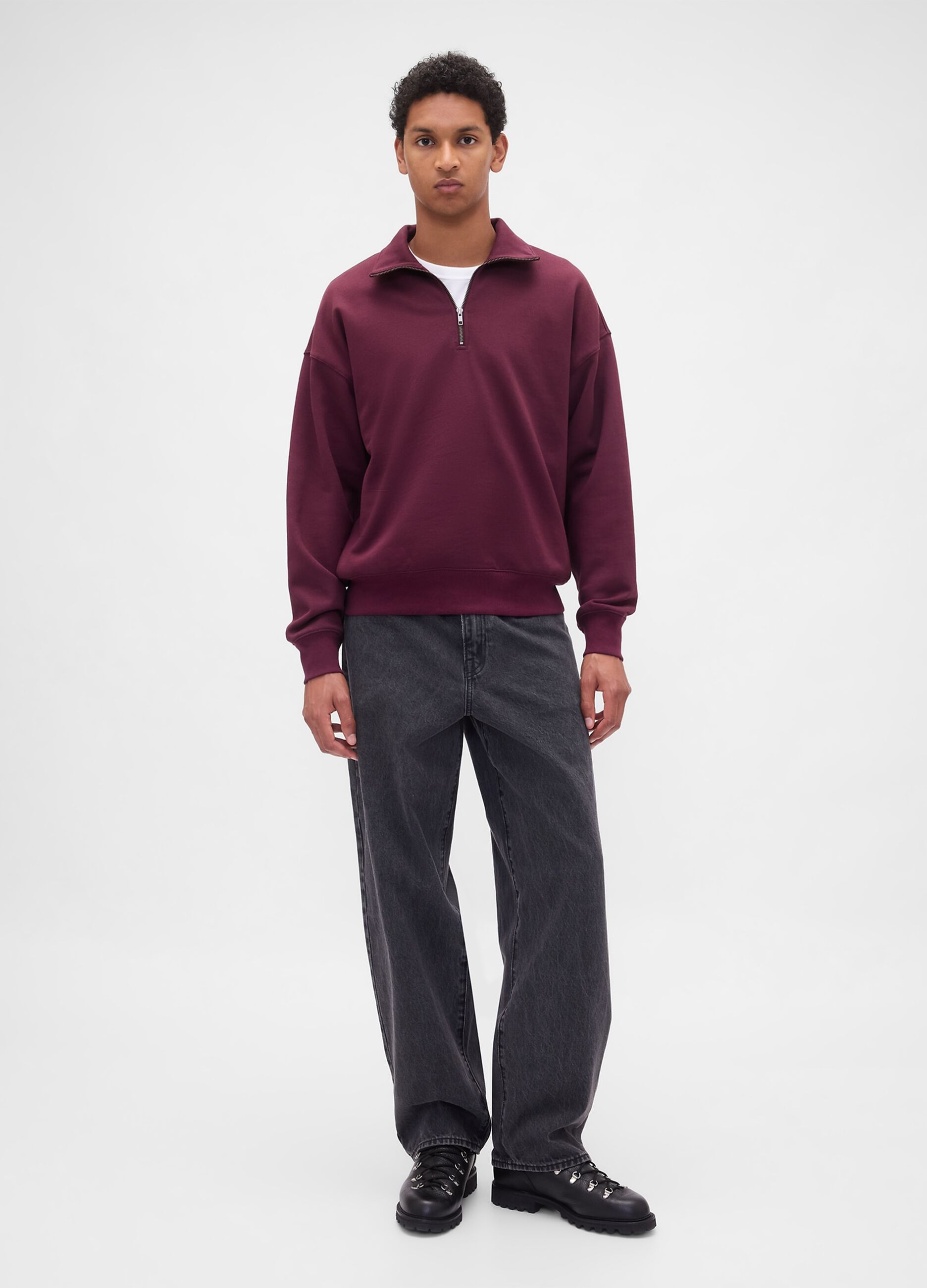 Purple Half-Zip Sweatshirt