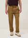 Slim fit brown cotton chinos_1