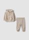 Completo velour beige melange in misto cotone_0