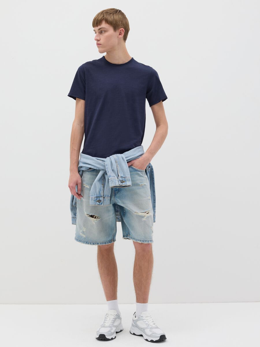 Cotton T-shirt with round neck_1