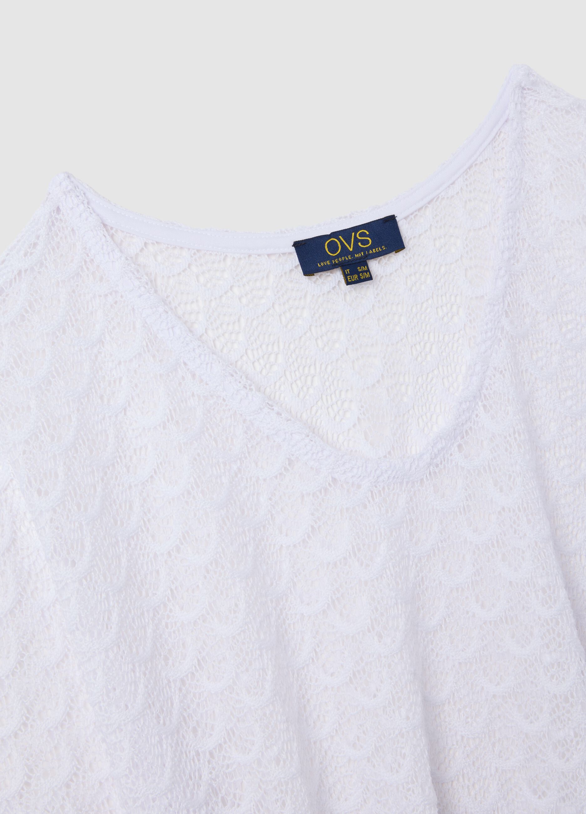 Women's short dress in white regular fit