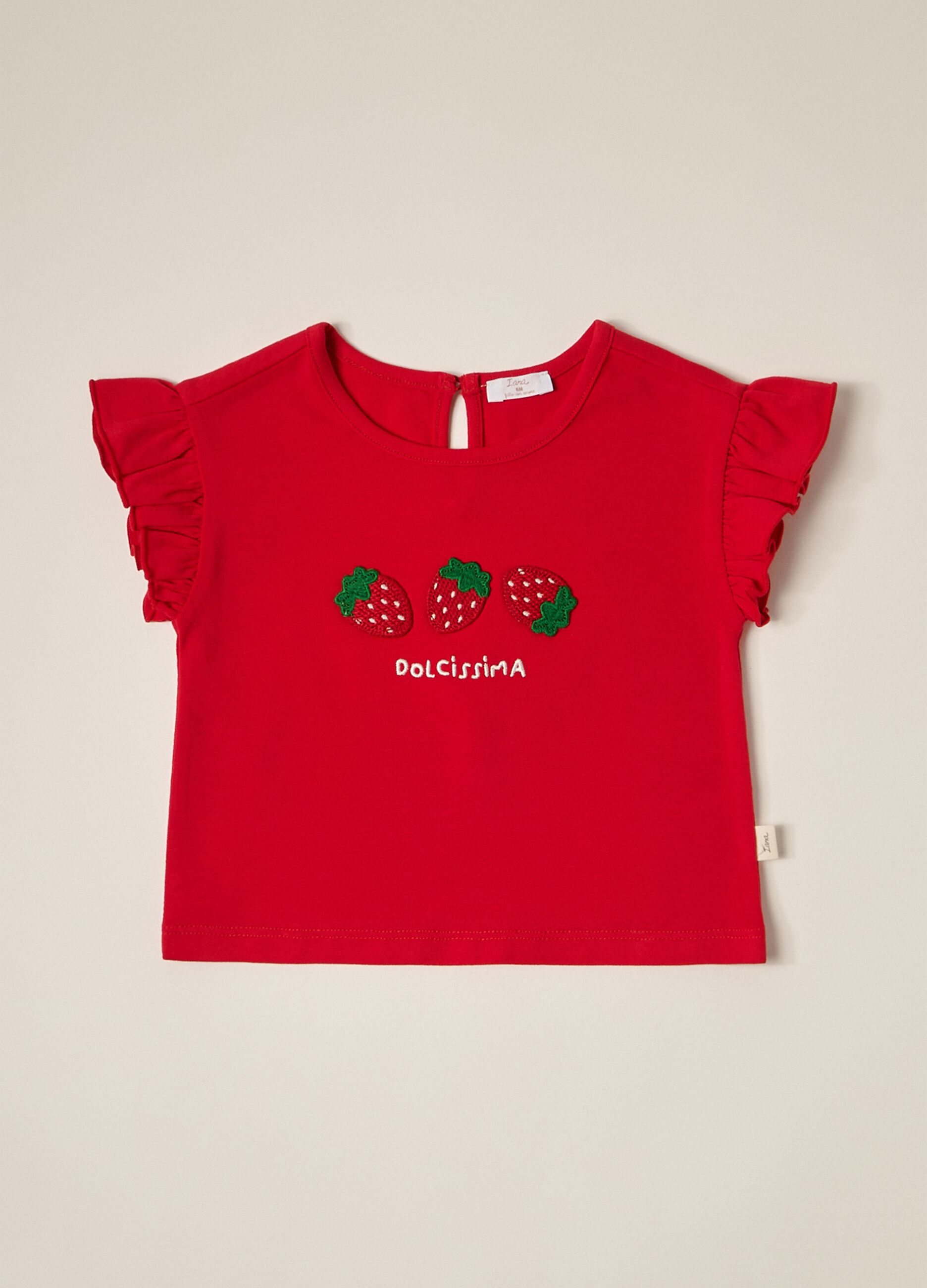 T-shirt in jersey di cotone stretch IANA neonata
