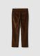 Brown regular-fit stretch cotton corduroy chino trousers_6
