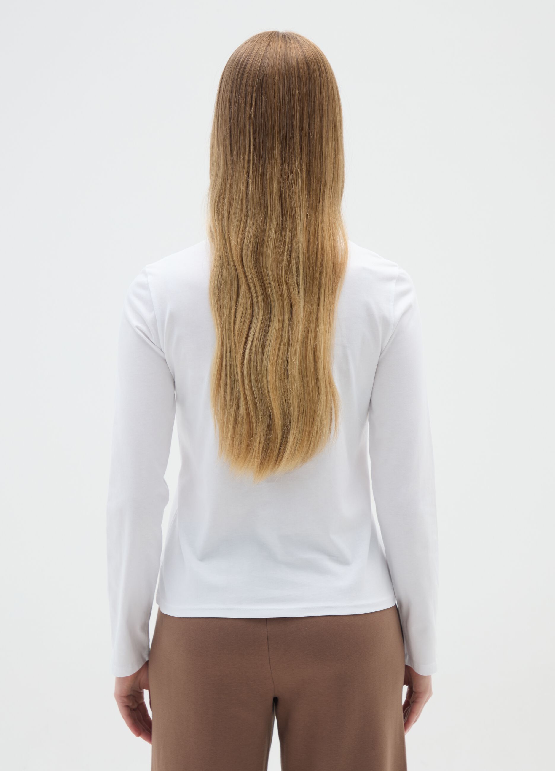 White pure cotton regular fit shirt