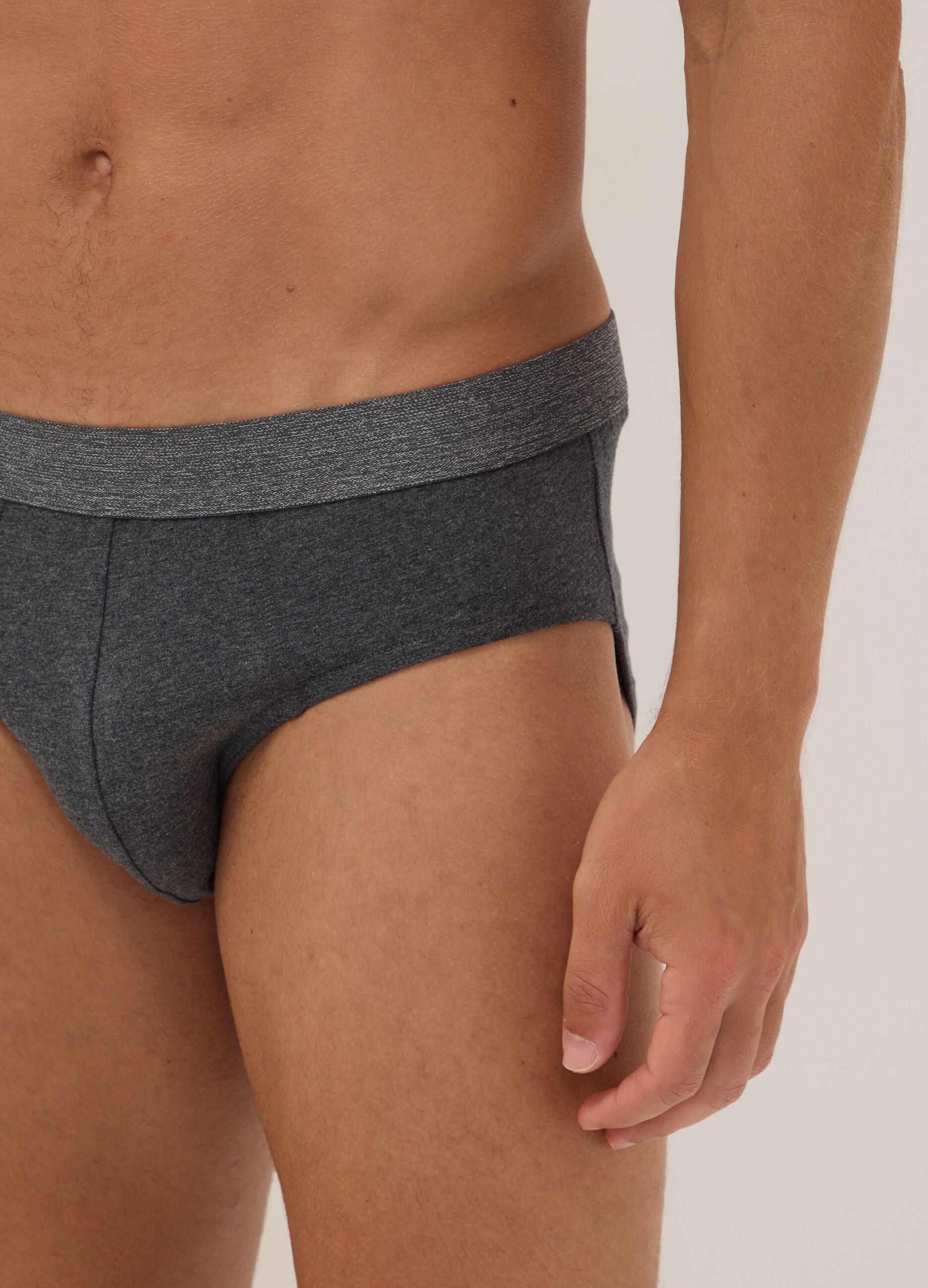 Pack of five multicoloured organic cotton briefs