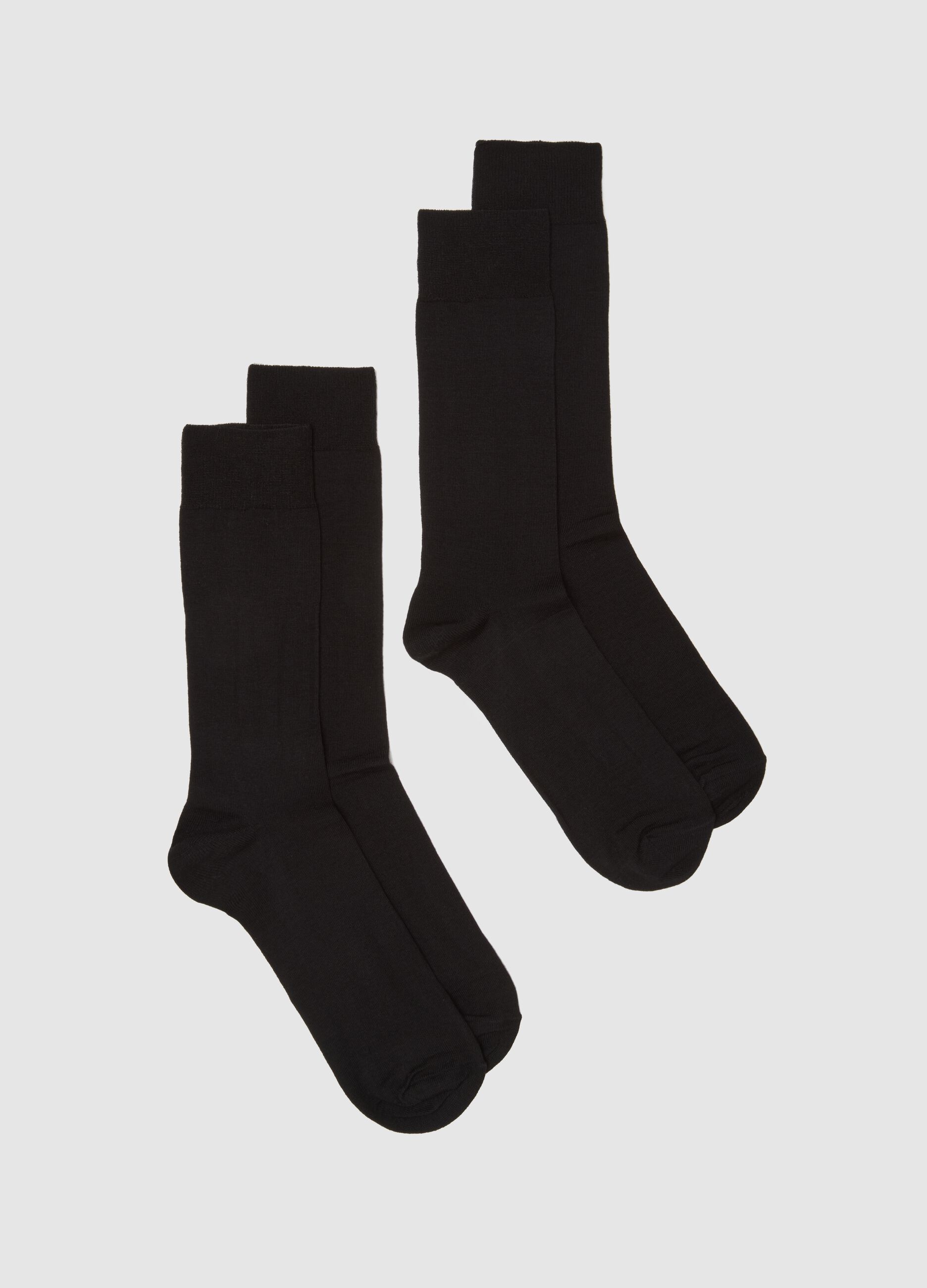 Two-pack of black long socks