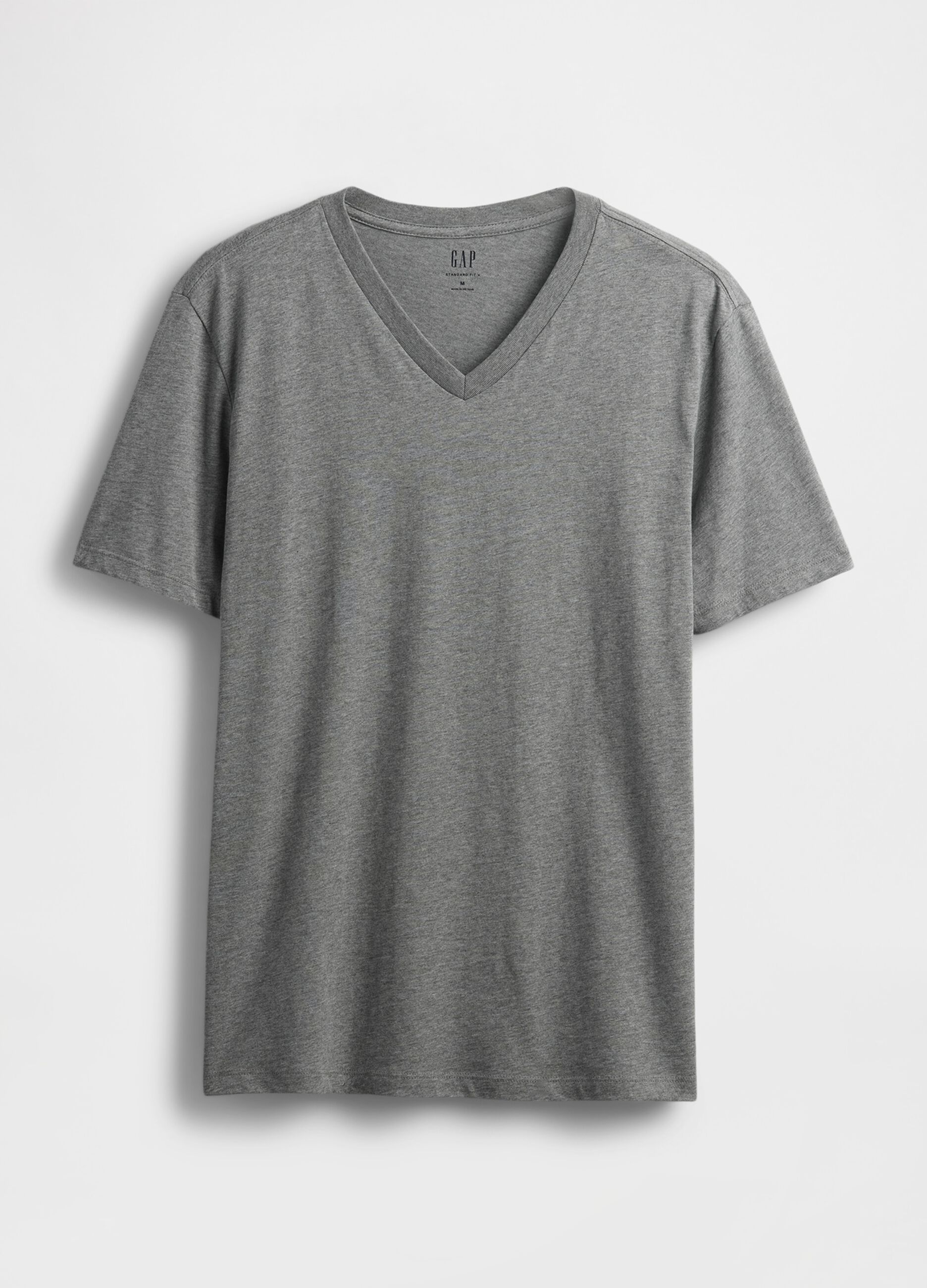 Pure cotton V-neck T-shirt