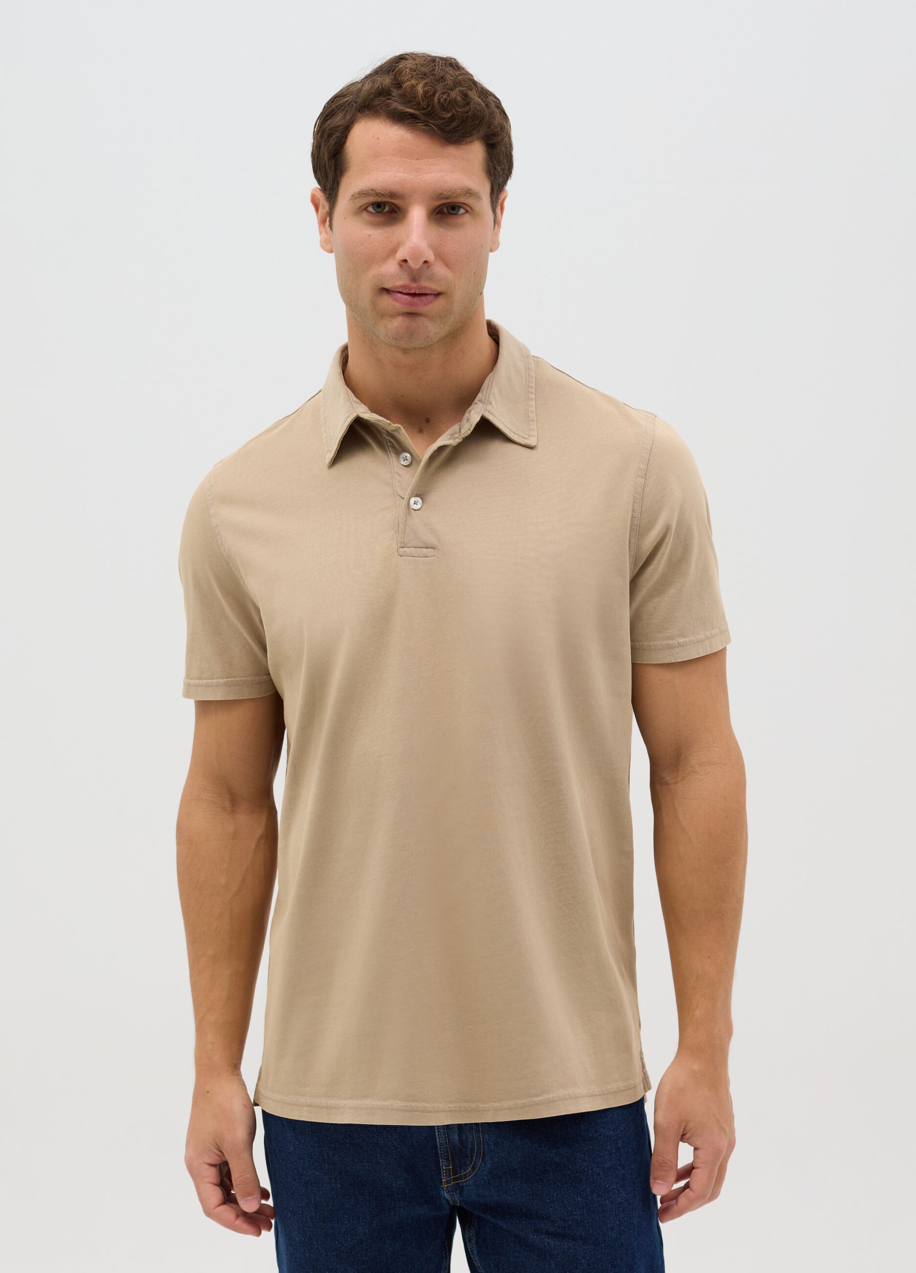 Regular-fit polo shirt in jersey