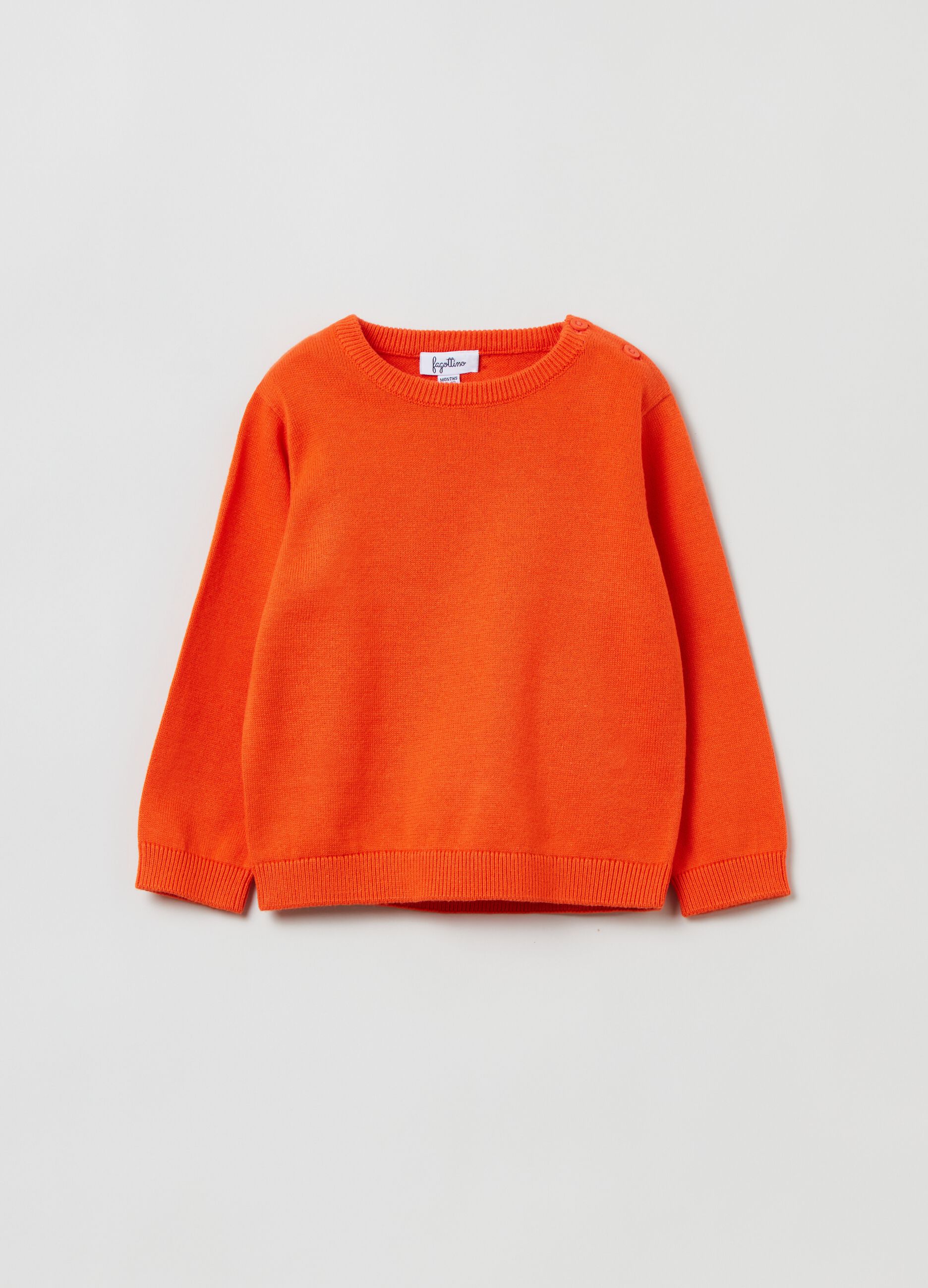 Pullover in cotone tinta unita_0
