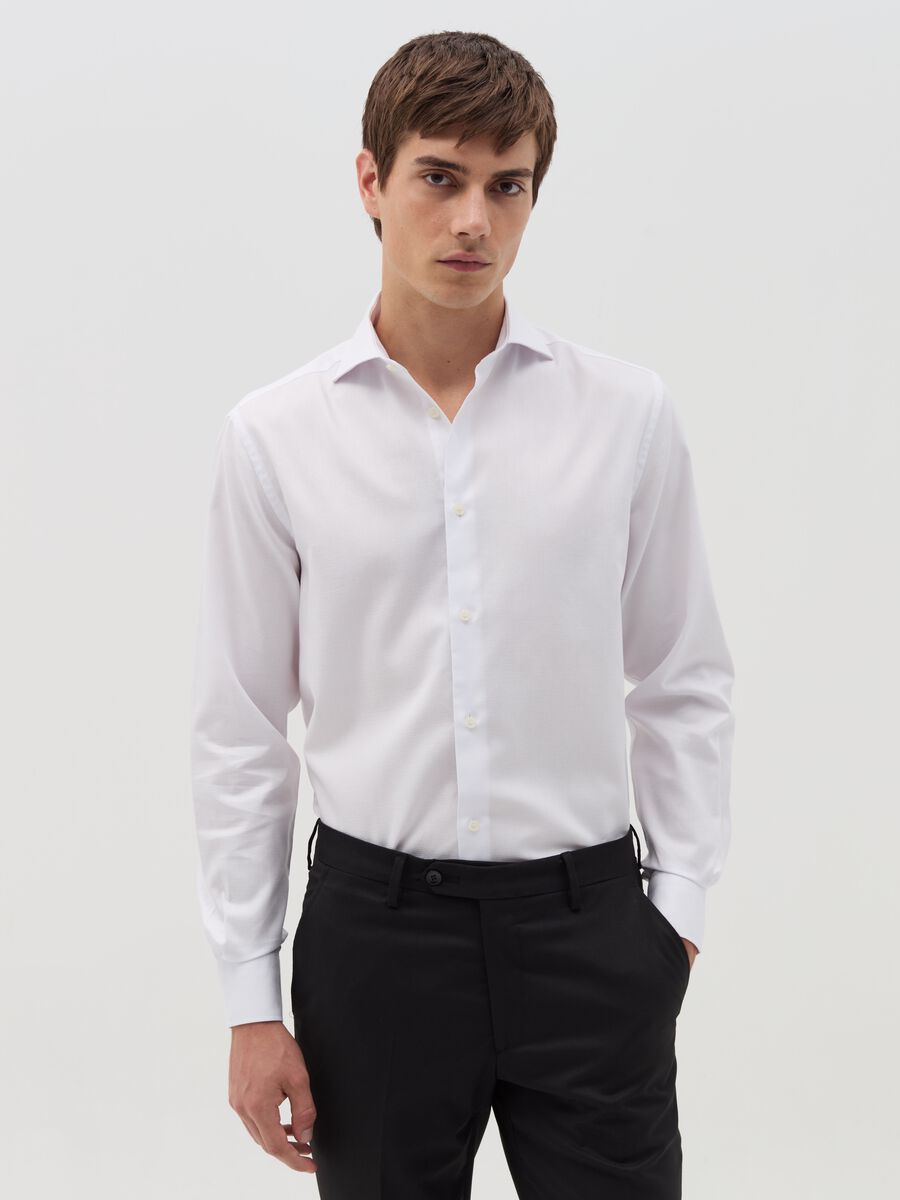 Regular-fit shirt in easy-iron cotton_0
