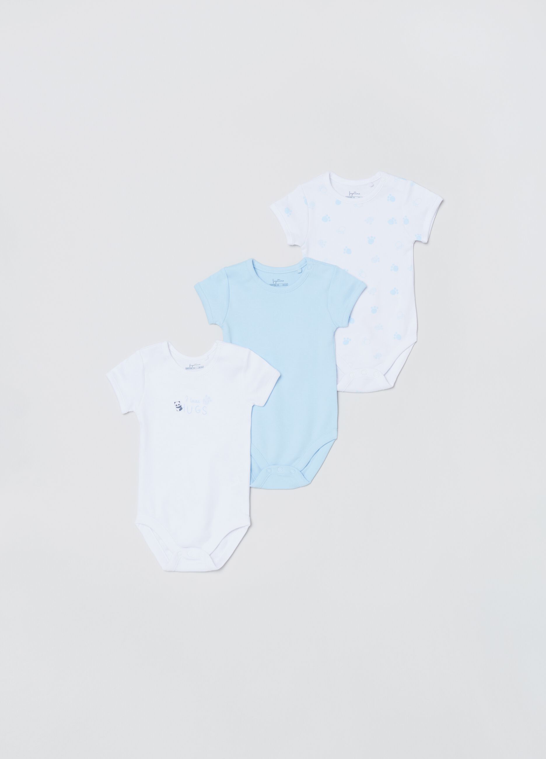 Tripack body in cotone con stampa_0