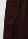 Brown cotton cargo trousers_5