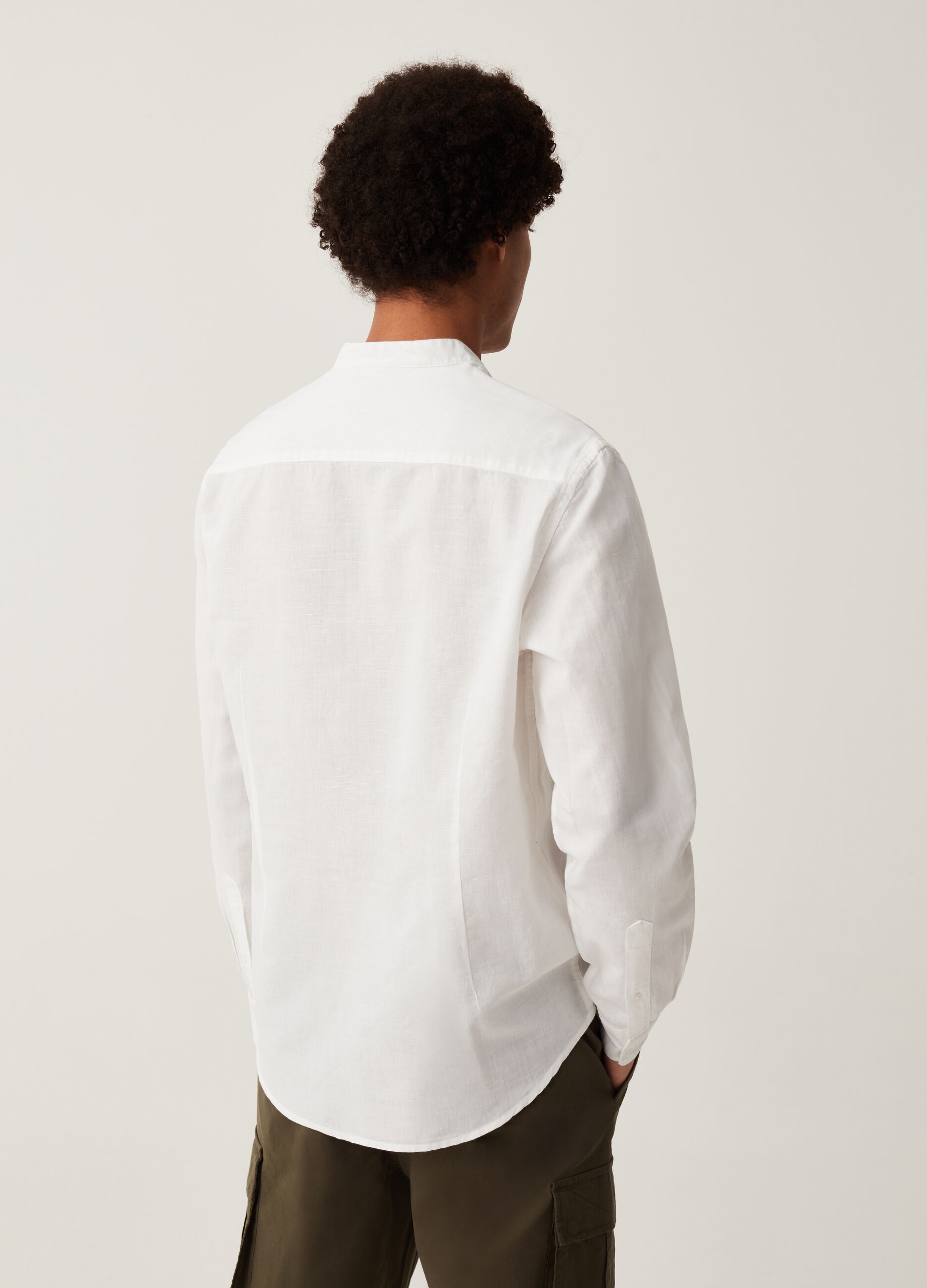 Camicia misto sales lino uomo