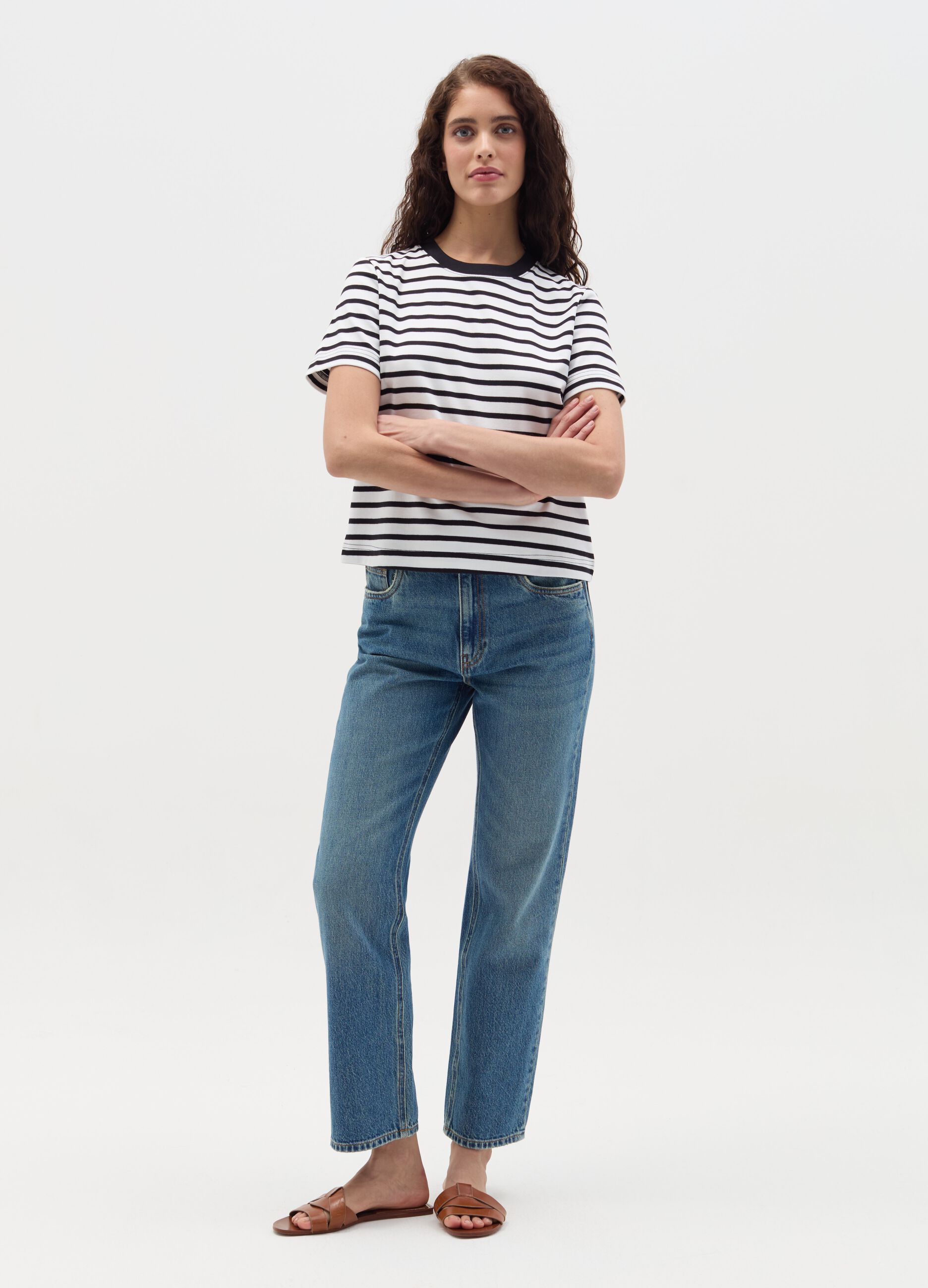 T-shirt with horizontal stripes