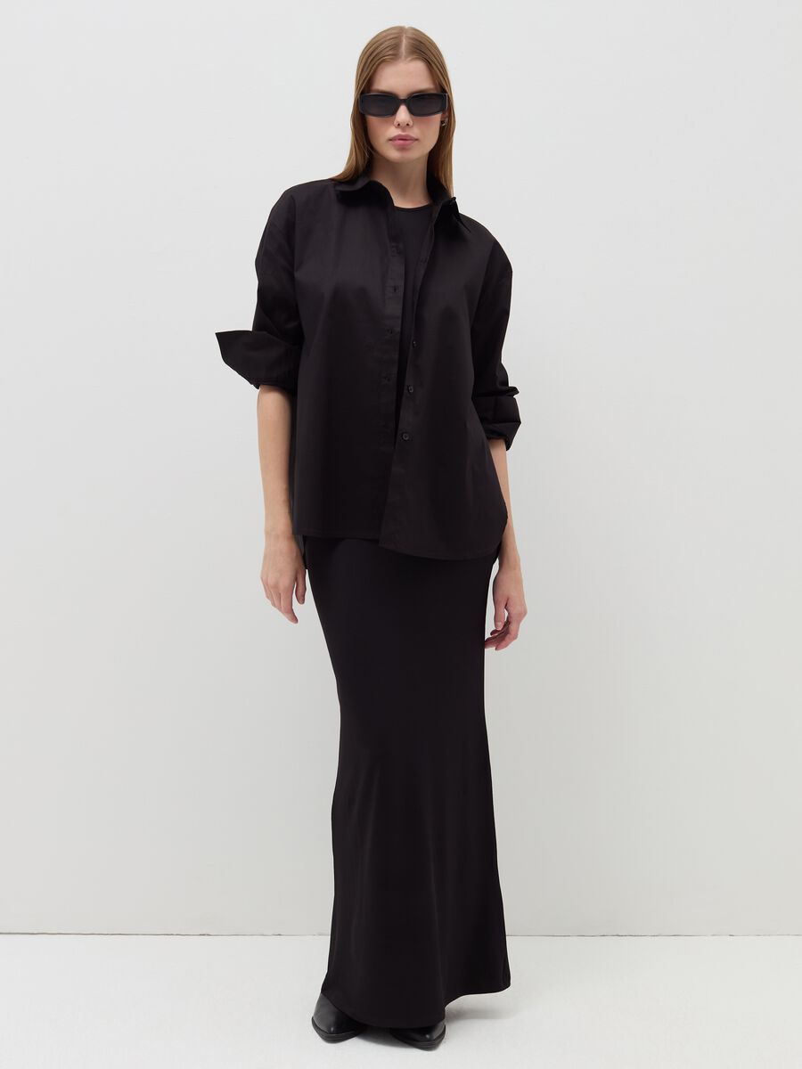 Oversized shirt in poplin_1