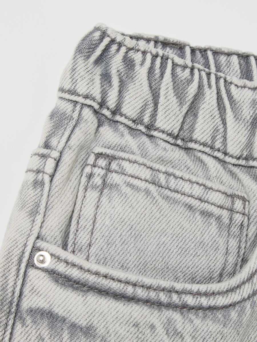 B.Angel Grey Wide Cotton Jeans_5