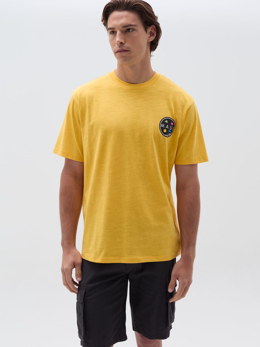 Slub jersey T-shirt with logo print_1