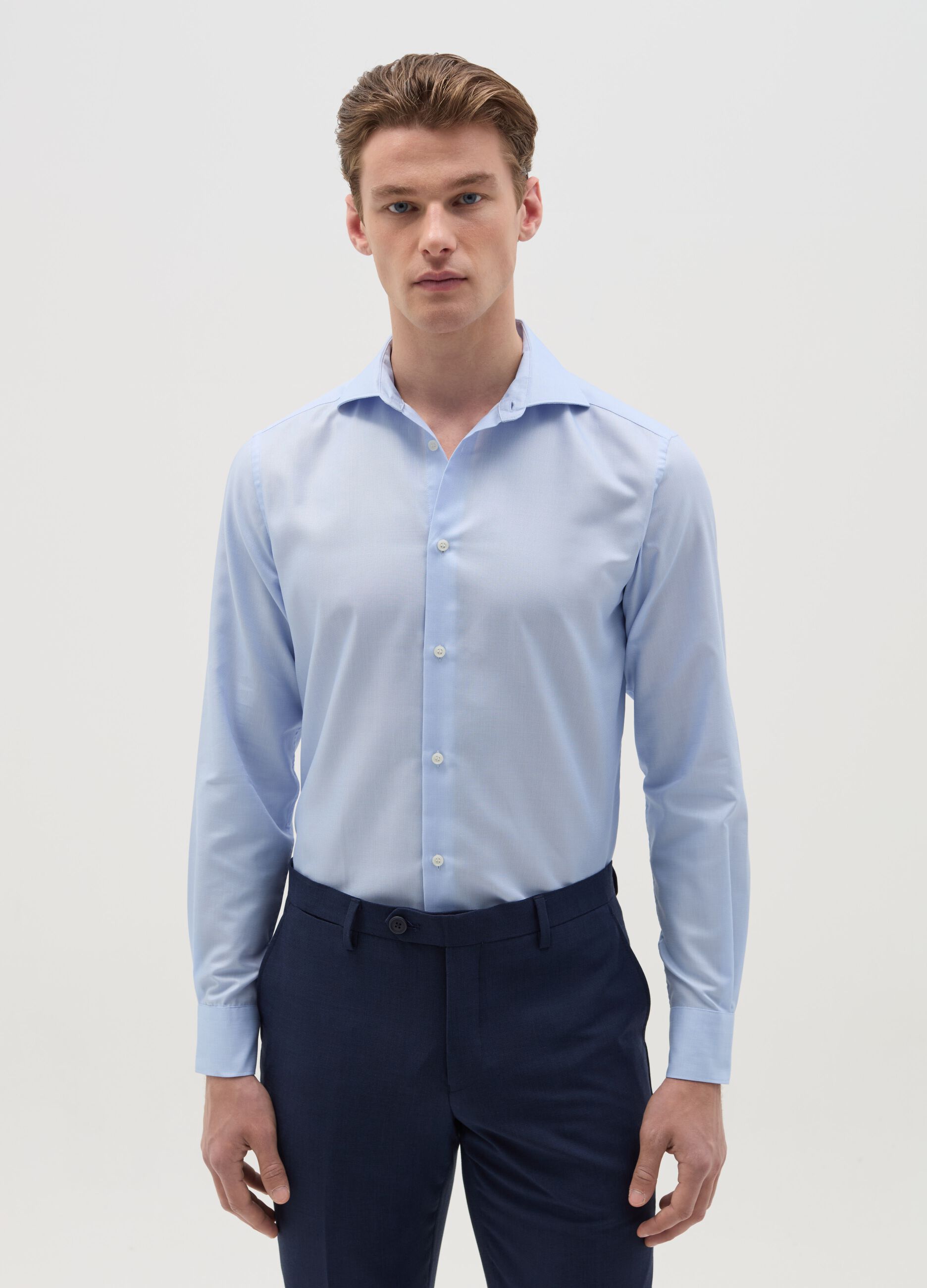 Slim-fit easy-iron shirt