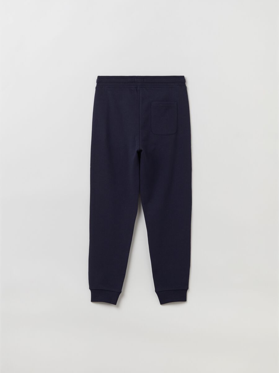 Joggers in felpa con stampa lettering_1