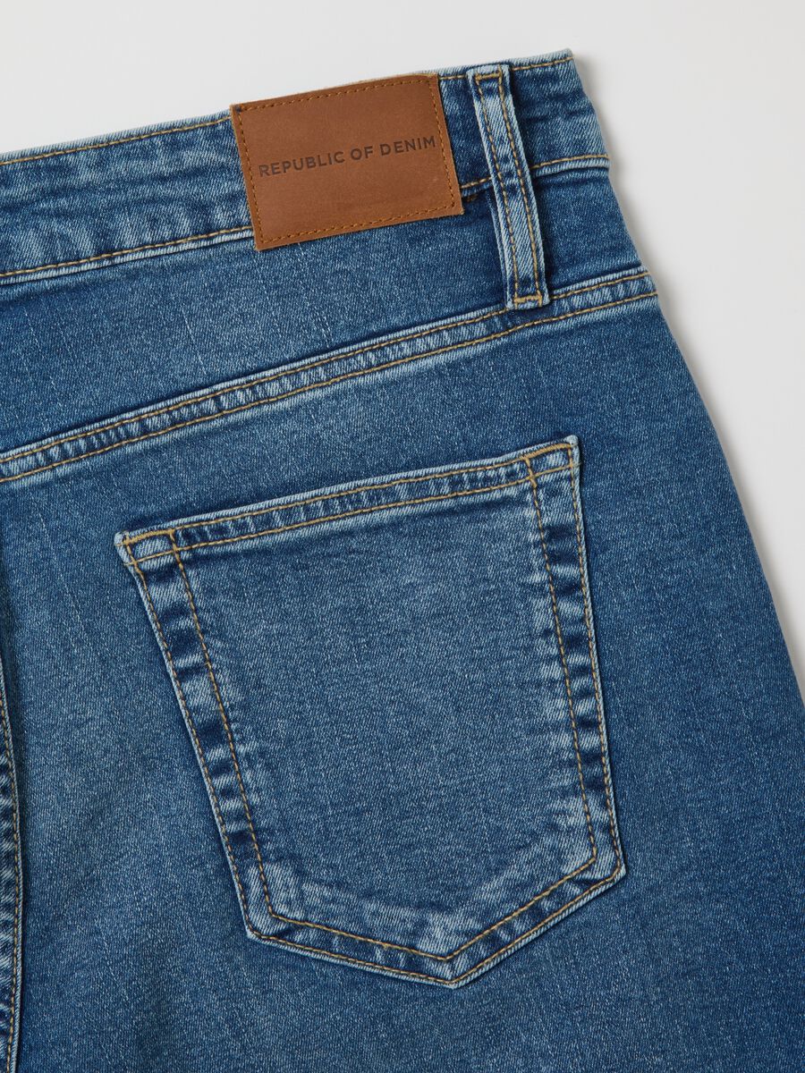 Blue stretch denim jeans regular fit_5