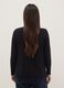 Black stretch viscose long sleeve top with boat neckline and regular fit_3