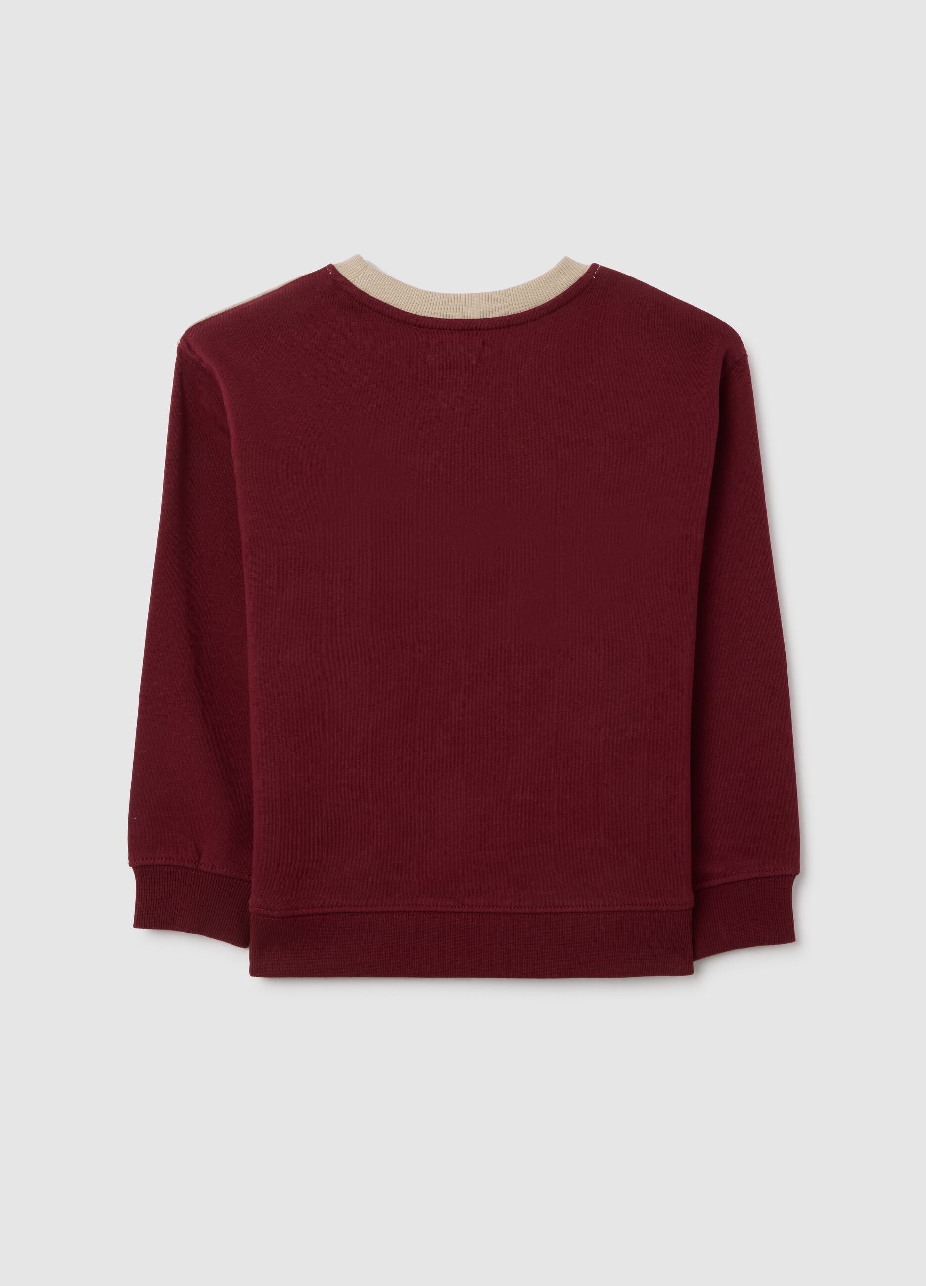 Children's multicolour pure cotton sweatshirt with oversized fit