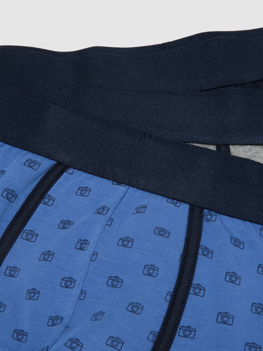 Stretch Cotton Boxer in Blue_5