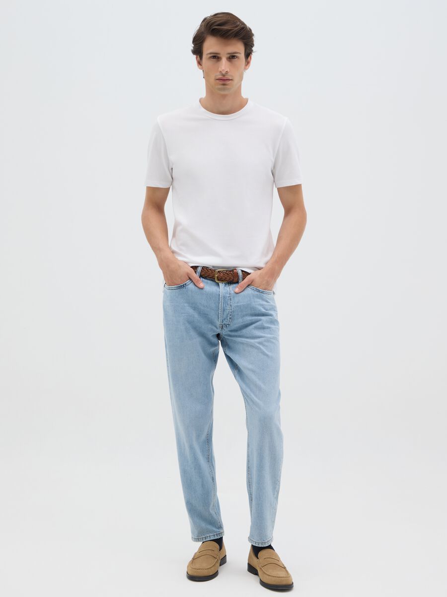 Men's Regular Fit Blue Denim Jeans_0