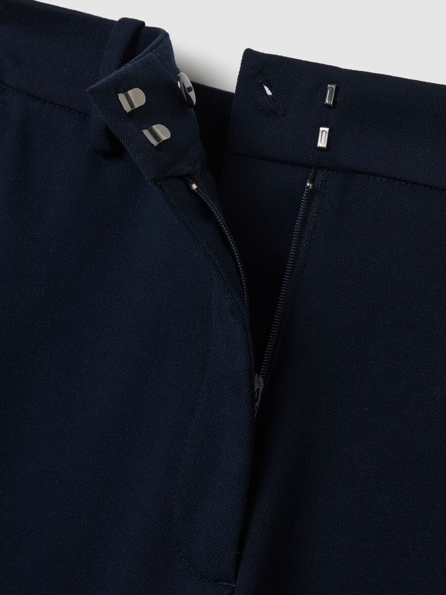 Pantaloni elasticizzati blu flare_5