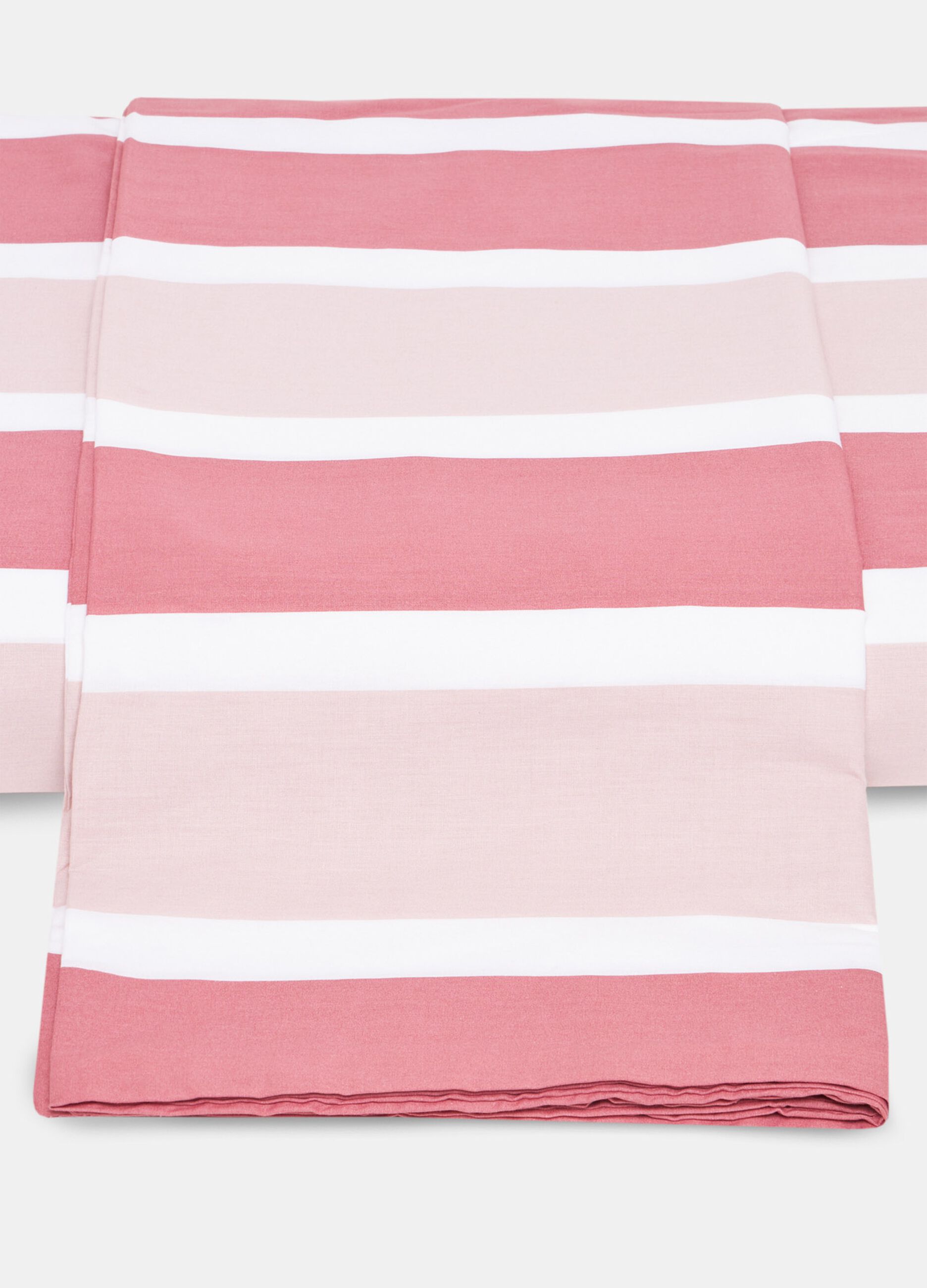 Striped double bed duvet cover in cotton