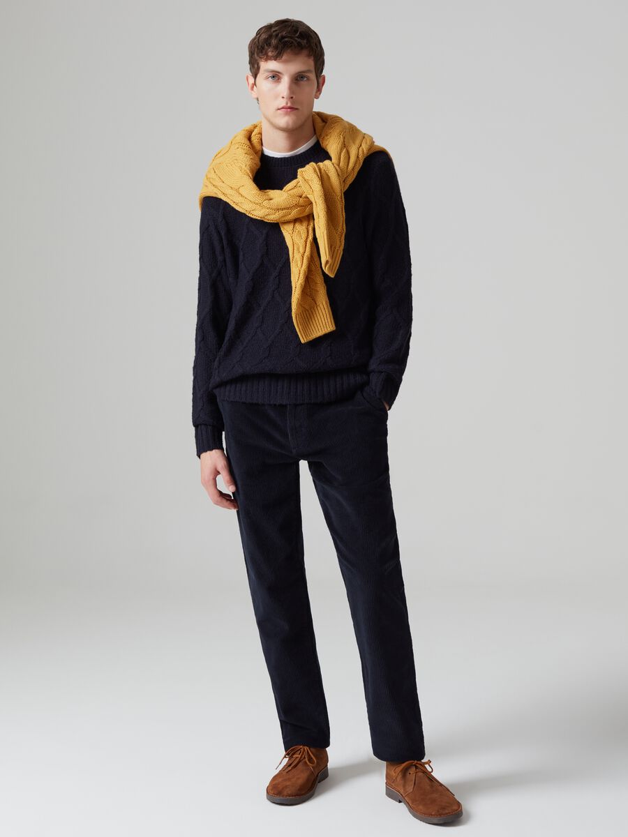 Pantaloni in corduroy stretch_0