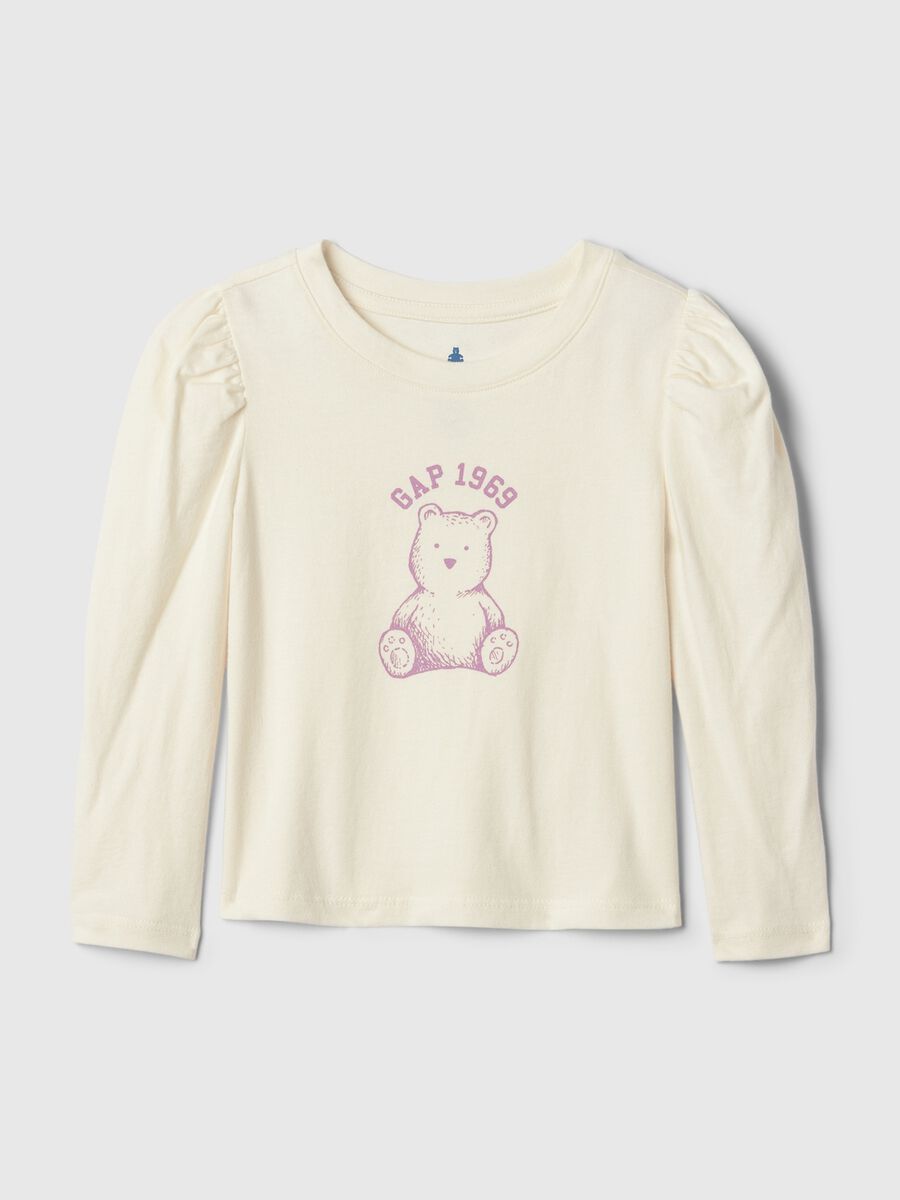 Long-sleeved T-shirt with teddy bear print_0