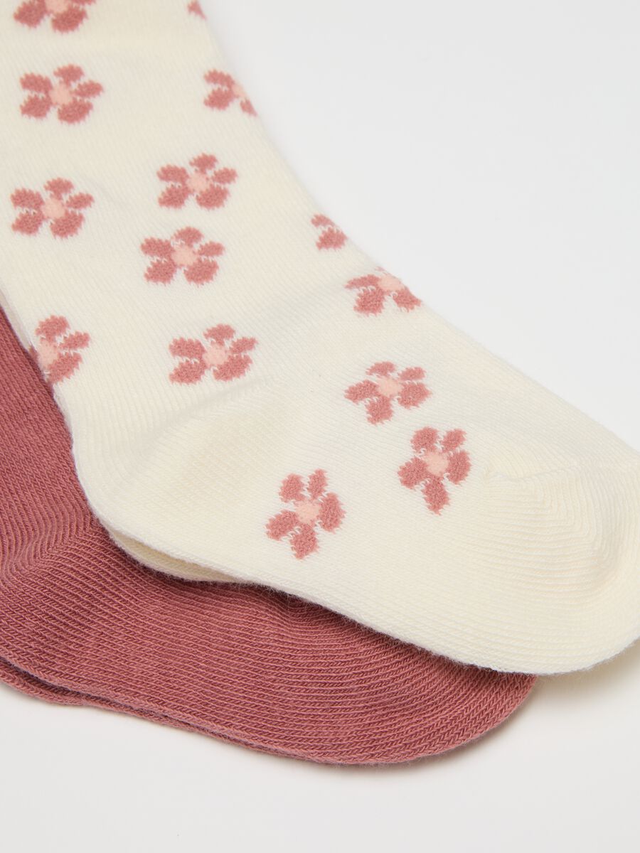 Baby girl cotton blend multicolour elasticated socks tripack_2