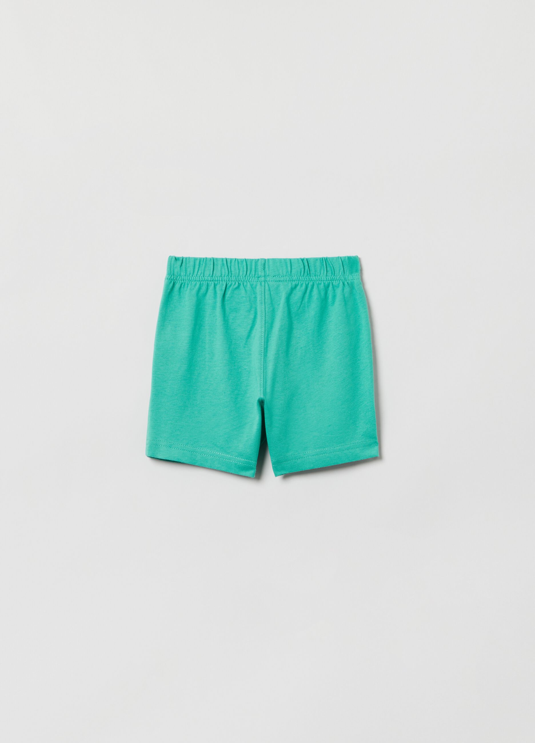 Organic cotton shorts with drawstring