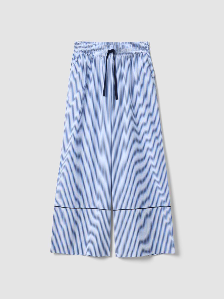 Light blue pure cotton palazzo trousers_4