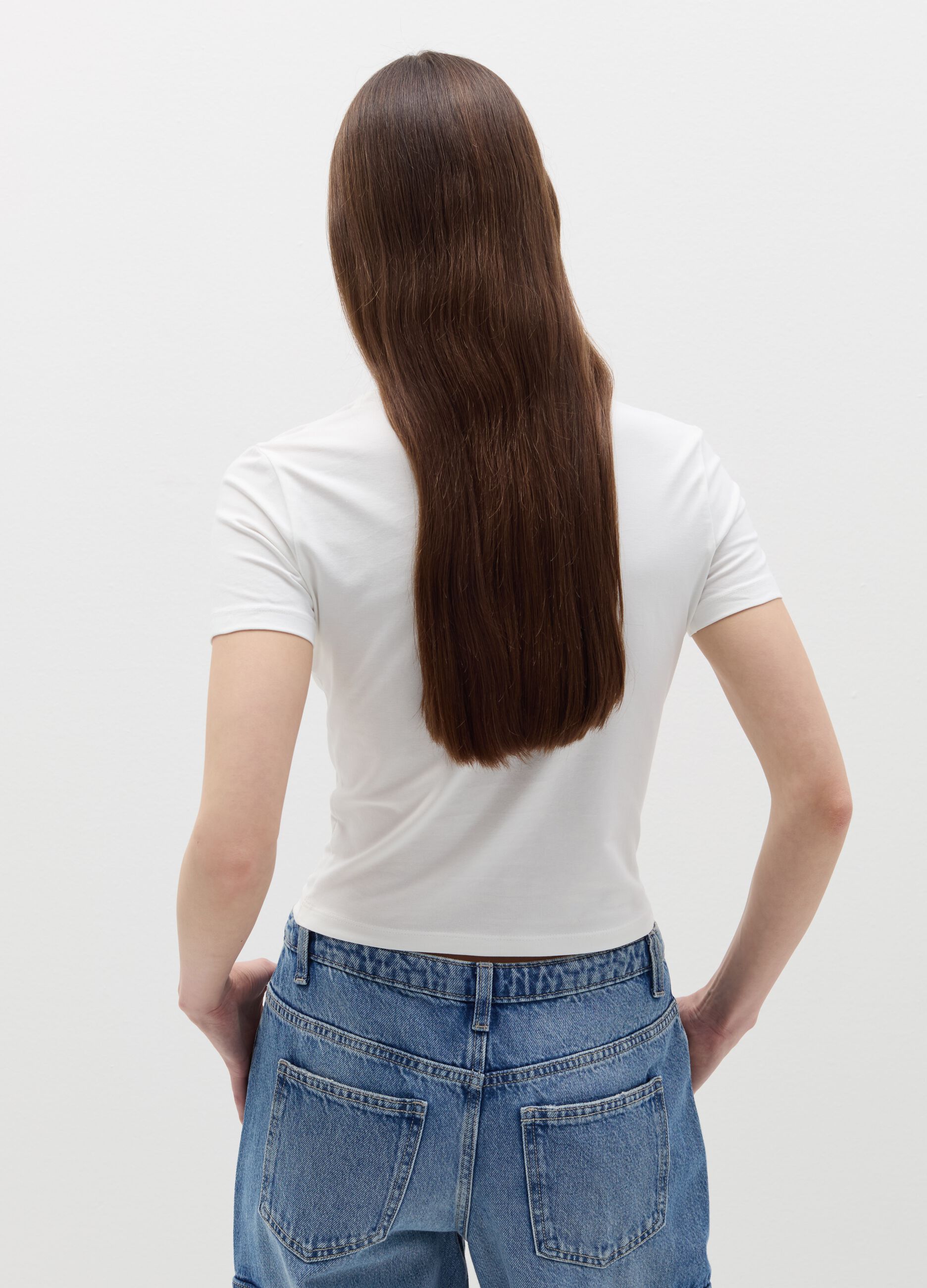 Stretch cotton T-shirt
