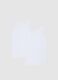 Boys' white undershirts twin pack in pure cotton regular fit_1