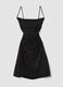Black mini dress in stretch fabric with rhinestones_4