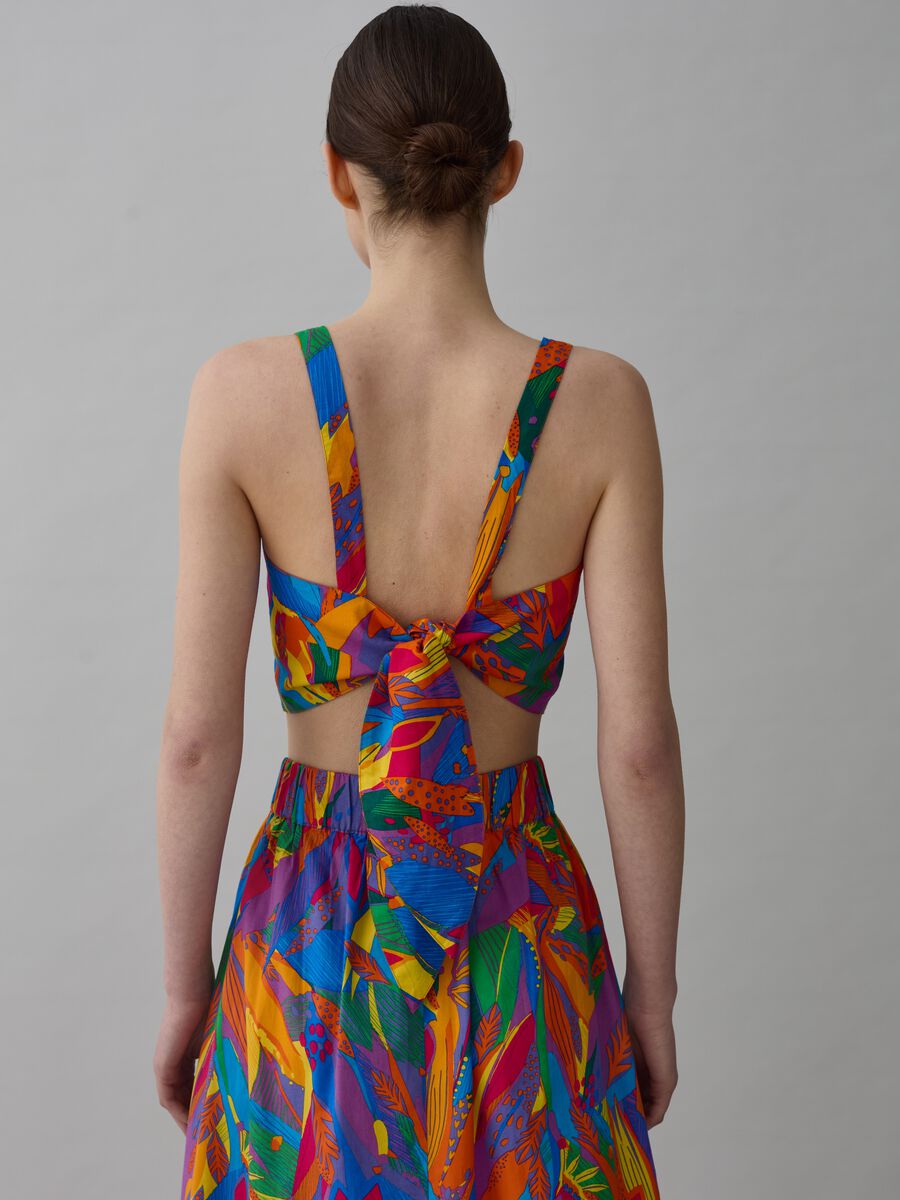 Crop top with tropical foliage print_2