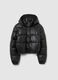 Black Oversize Padded Jacket with Zip_4