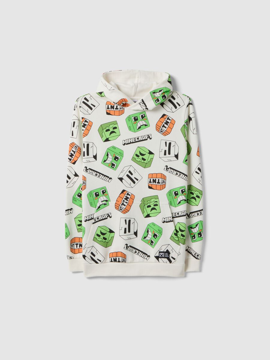 Multicolour cotton blend Minecraft hoodie for boys_3