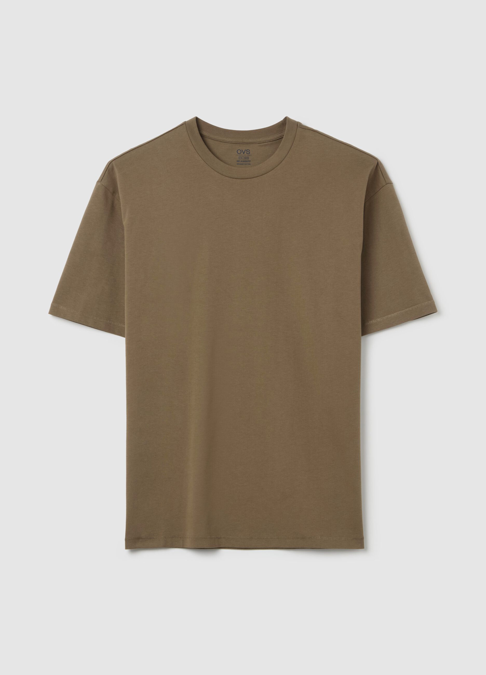 Solid colour T-shirt in organic cotton